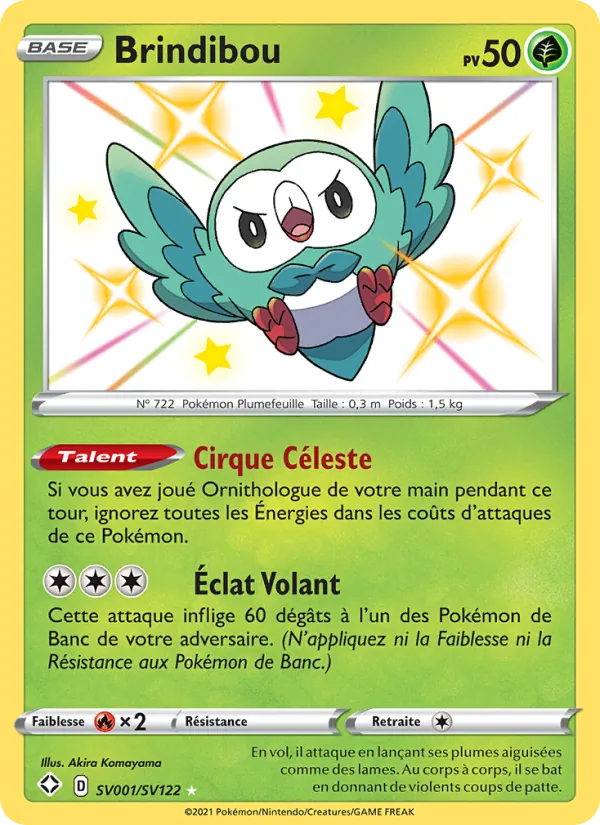 Carte Pokémon Brindibou SV001/72 de l'extension Destinées Radieuses