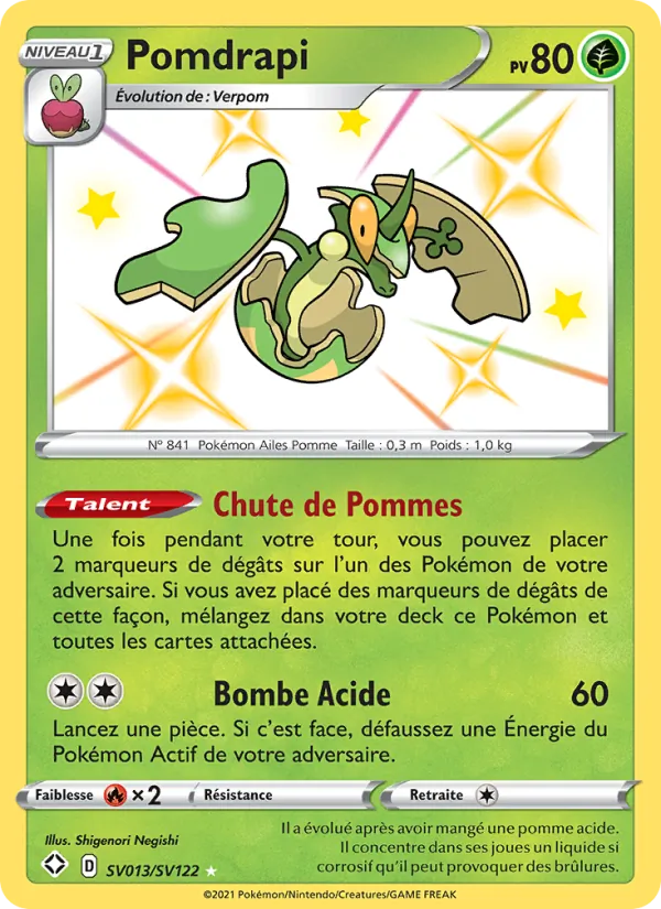 Carte Pokémon Pomdrapi SV013/72 de l'extension Destinées Radieuses
