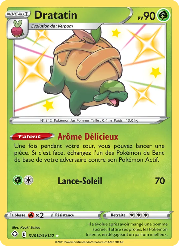 Carte Pokémon Dratatin SV014/72 de l'extension Destinées Radieuses