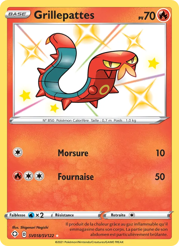 Carte Pokémon Grillepattes SV018/72 de l'extension Destinées Radieuses