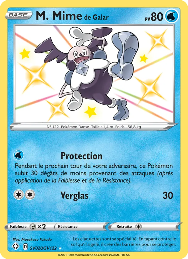 Carte Pokémon M. Mime de Galar SV020/72 de l'extension Destinées Radieuses