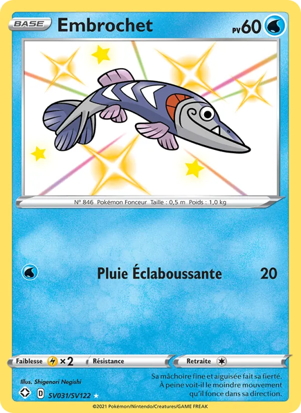 Carte Pokémon Embrochet SV031/72 de l'extension Destinées Radieuses