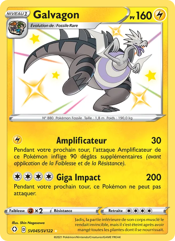 Carte Pokémon Galvagon SV045/72 de l'extension Destinées Radieuses