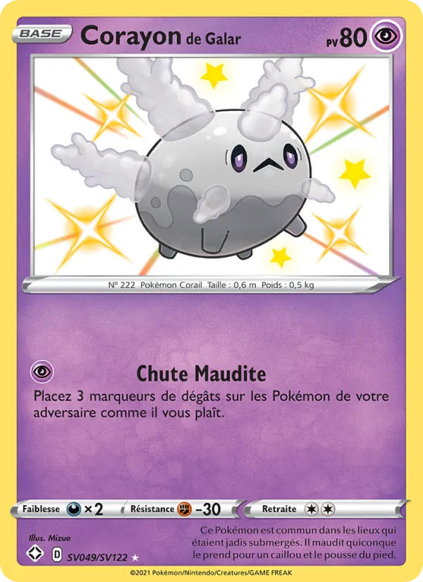 Carte Pokémon Corayon de Galar SV049/72 de l'extension Destinées Radieuses