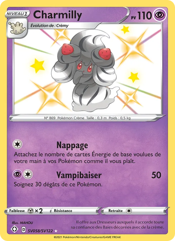 Carte Pokémon Charmilly SV058/72 de l'extension Destinées Radieuses