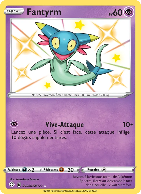 Carte Pokémon Fantyrm SV060/72 de l'extension Destinées Radieuses
