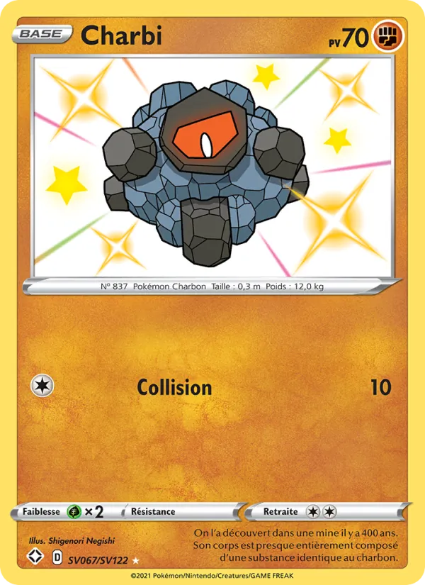 Carte Pokémon Charbi SV067/72 de l'extension Destinées Radieuses