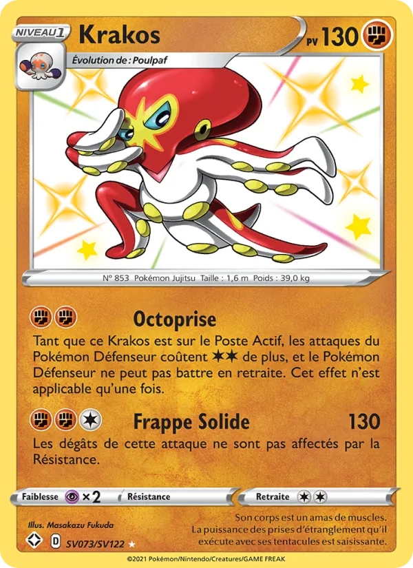 Carte Pokémon Krakos SV073/72 de l'extension Destinées Radieuses