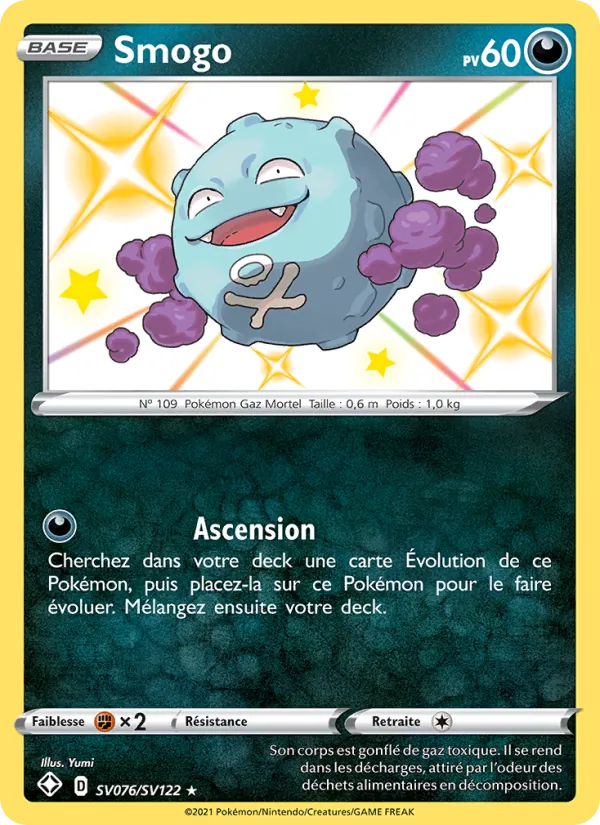 Carte Pokémon Smogo SV076/72 de l'extension Destinées Radieuses