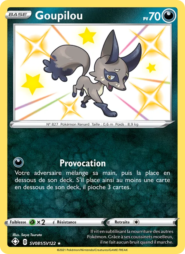 Carte Pokémon Goupilou SV081/72 de l'extension Destinées Radieuses