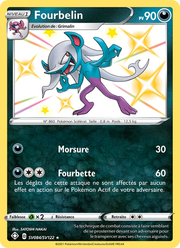 Carte Pokémon Fourbelin SV084/72 de l'extension Destinées Radieuses
