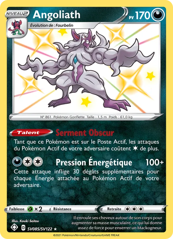 Carte Pokémon Angoliath SV085/72 de l'extension Destinées Radieuses
