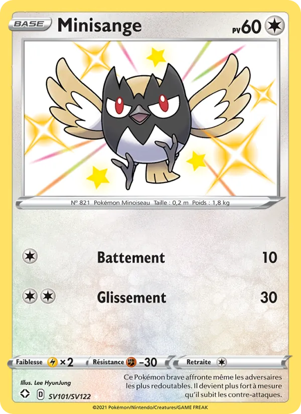 Carte Pokémon Minisange SV101/72 de l'extension Destinées Radieuses