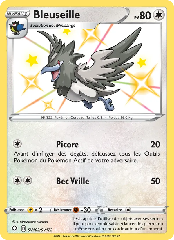 Carte Pokémon Bleuseille SV102/72 de l'extension Destinées Radieuses