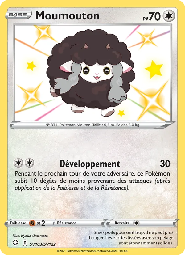 Carte Pokémon Moumouton SV103/72 de l'extension Destinées Radieuses