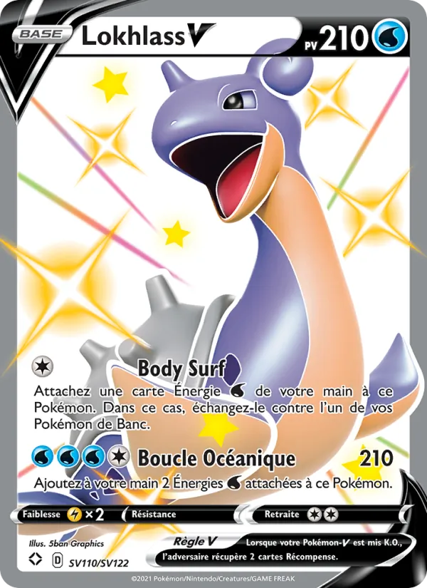 Carte Pokémon Lokhlass V SV110/72 de l'extension Destinées Radieuses