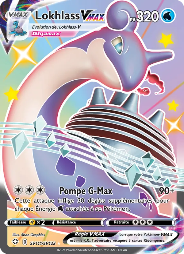 Carte Pokémon Lokhlass VMAX SV111/72 de l'extension Destinées Radieuses