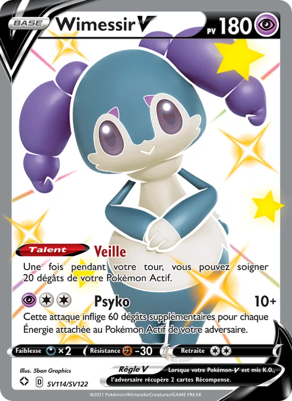 Carte Pokémon Wimessir V SV114/72 de l'extension Destinées Radieuses