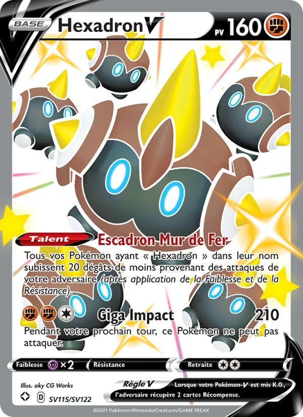 Carte Pokémon Hexadron V SV115/72 de l'extension Destinées Radieuses