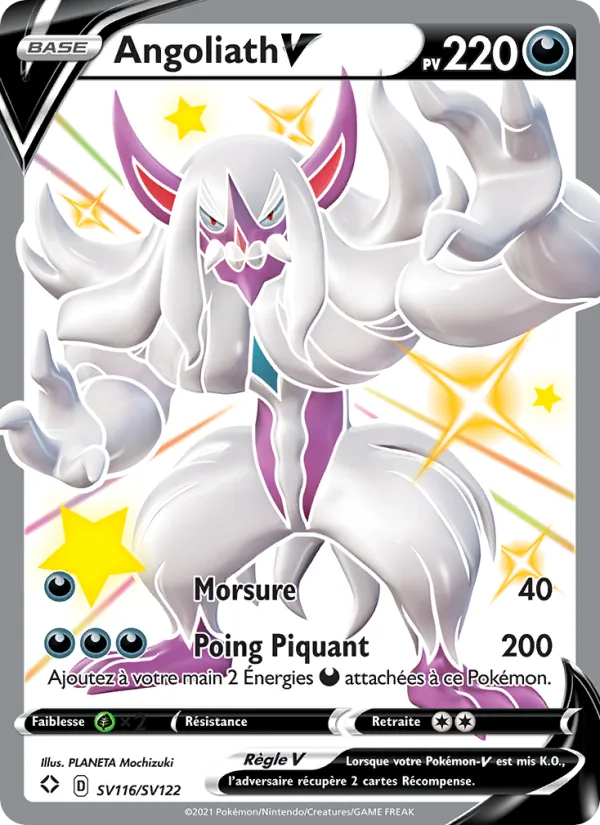 Carte Pokémon Angoliath V SV116/72 de l'extension Destinées Radieuses