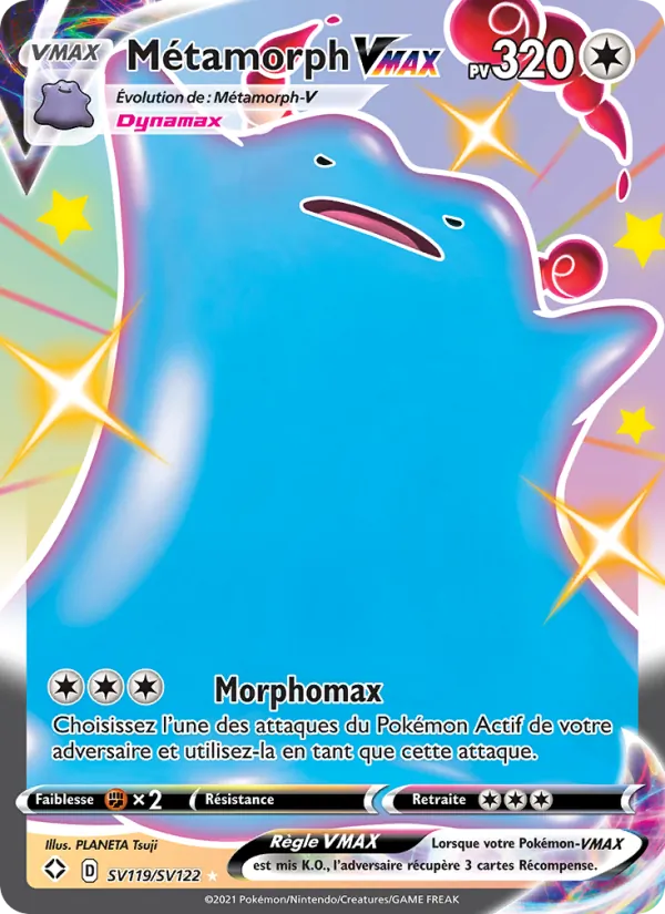 Carte Pokémon Métamorph VMAX SV119/72 de l'extension Destinées Radieuses