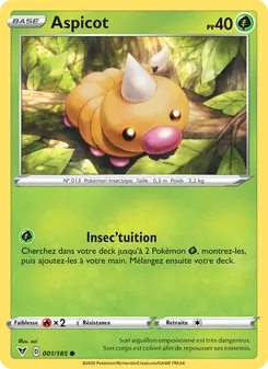 Carte Pokémon Aspicot 1 — Voltage Éclatant