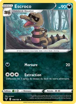 Carte Pokémon Escroco 108 — Voltage Éclatant
