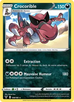 Carte Pokémon Crocorible 109 — Voltage Éclatant