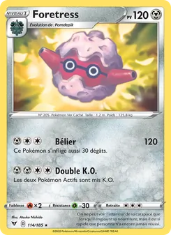 Carte Pokémon Foretress 114 — Voltage Éclatant