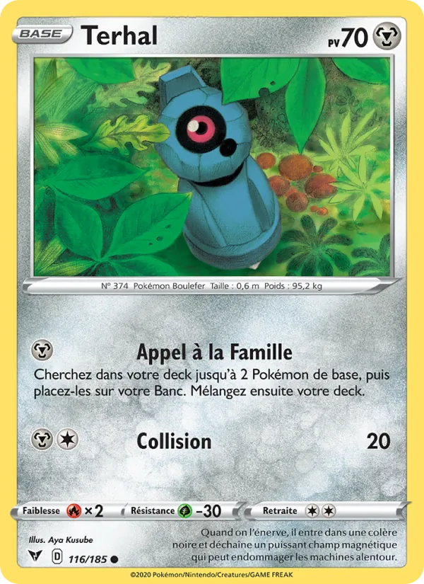 Carte Pokémon Terhal 116/185 de l'extension Voltage Éclatant