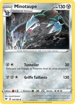 Carte Pokémon Minotaupe 122 — Voltage Éclatant