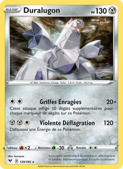 Carte Pokémon Duralugon 129 — Voltage Éclatant