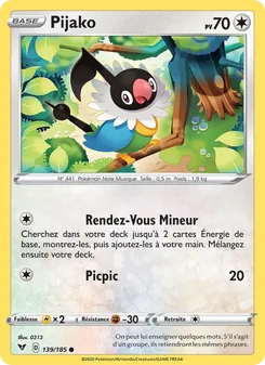 Carte Pokémon Pijako 139 — Voltage Éclatant