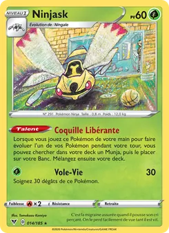 Carte Pokémon Ninjask 14 — Voltage Éclatant