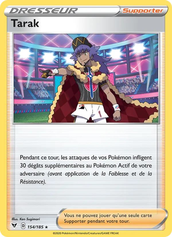 Carte Pokémon Tarak 154/185 de l'extension Voltage Éclatant