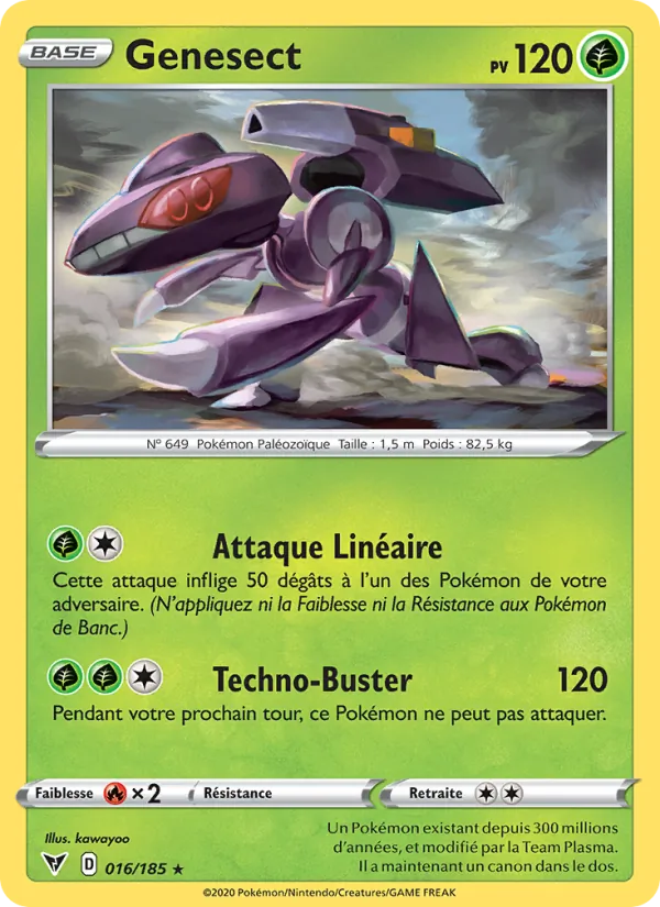 Carte Pokémon Genesect 16/185 de l'extension Voltage Éclatant