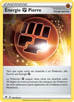Carte Pokémon Énergie Fighting Pierre 164 — Voltage Éclatant