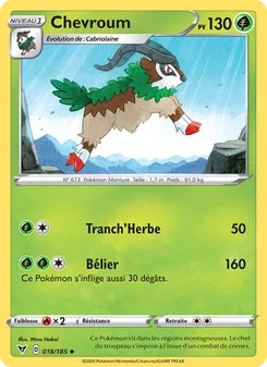 Carte Pokémon Chevroum 18 — Voltage Éclatant