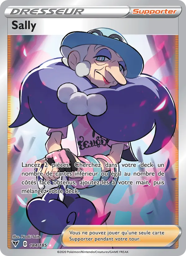 Carte Pokémon Sally 184/185 de l'extension Voltage Éclatant