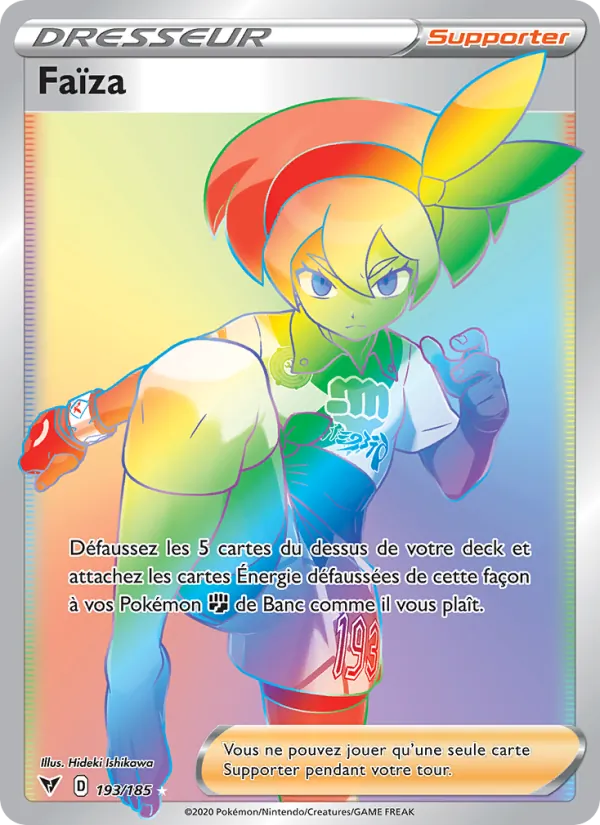Carte Pokémon Faïza 193/185 de l'extension Voltage Éclatant