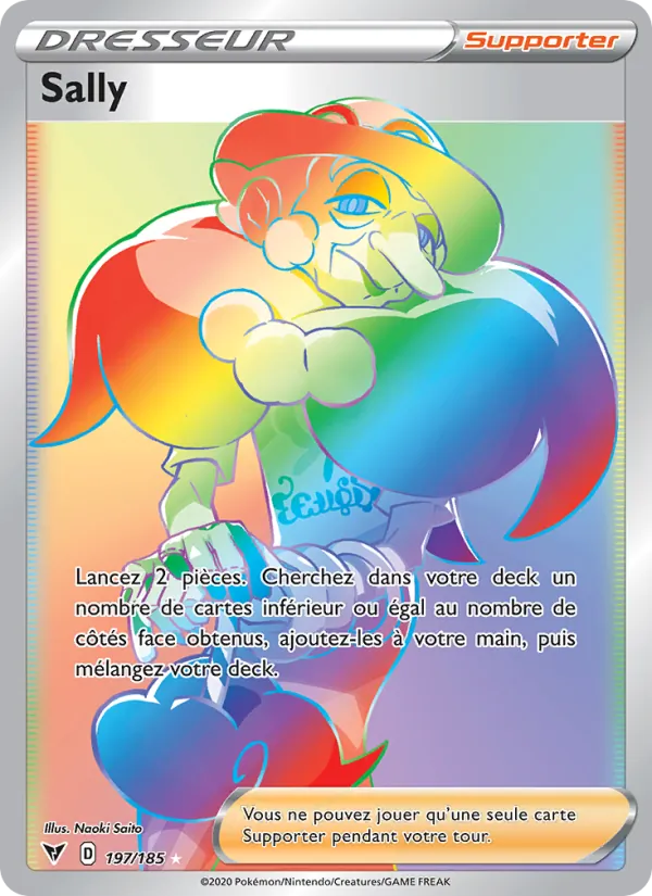 Carte Pokémon Sally 197/185 de l'extension Voltage Éclatant