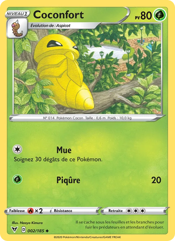 Carte Pokémon Coconfort 2/185 de l'extension Voltage Éclatant