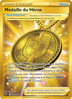 Carte Pokémon Médaille du Héros 201 — Voltage Éclatant