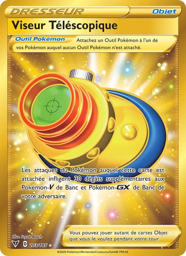 Carte Pokémon Viseur Téléscopique 203/185 de l'extension Voltage Éclatant