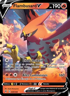 Carte Pokémon Flambusard V 29 — Voltage Éclatant
