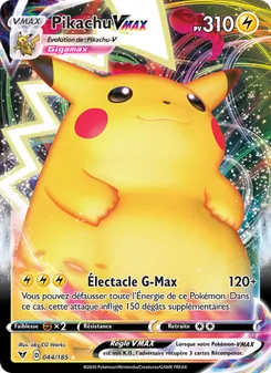Carte Pokémon Pikachu VMAX 44 — Voltage Éclatant