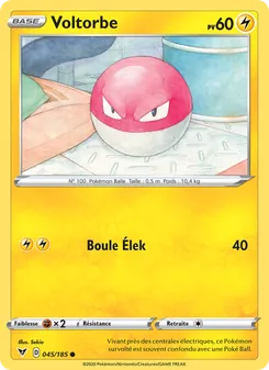 Carte Pokémon Voltorbe 45 — Voltage Éclatant
