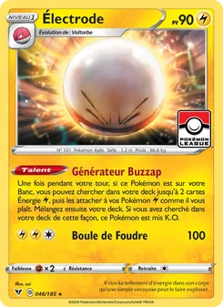 Carte Pokémon Électrode 46 — Voltage Éclatant