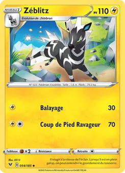 Carte Pokémon Zéblitz 54 — Voltage Éclatant