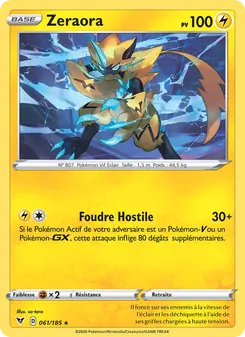 Carte Pokémon Zeraora 61 — Voltage Éclatant